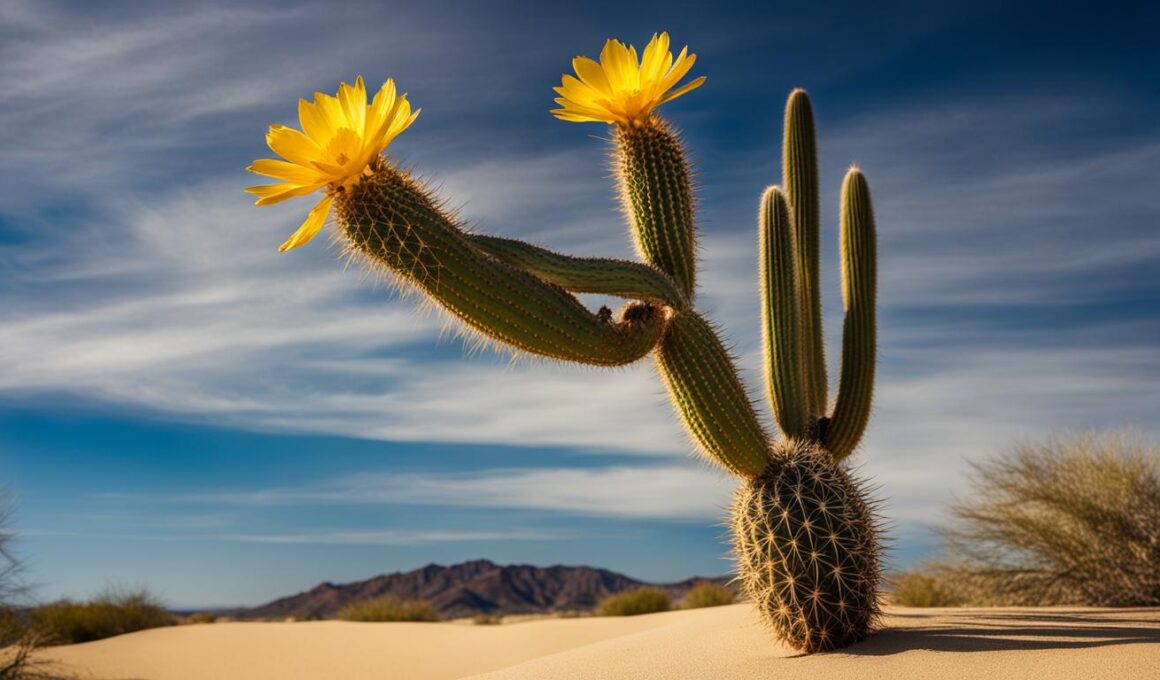 cactus with yellow flowers