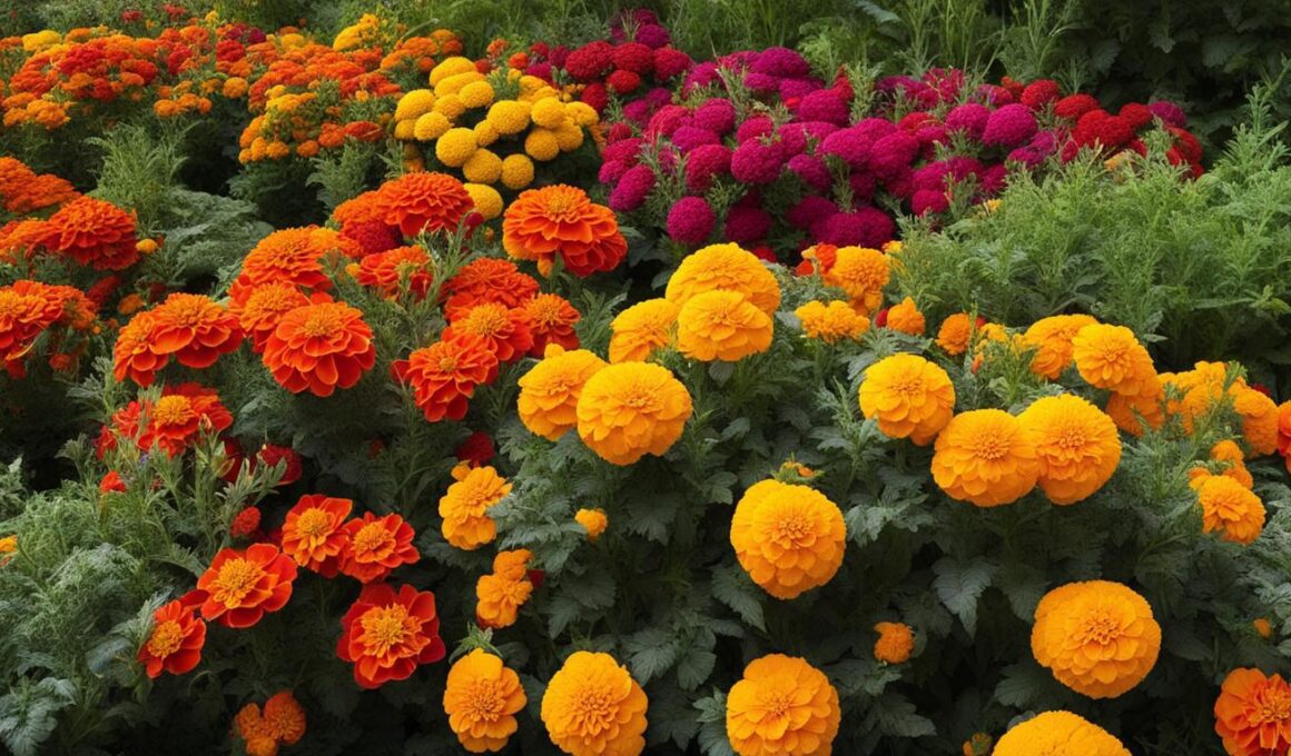 can i plant marigolds with peppers