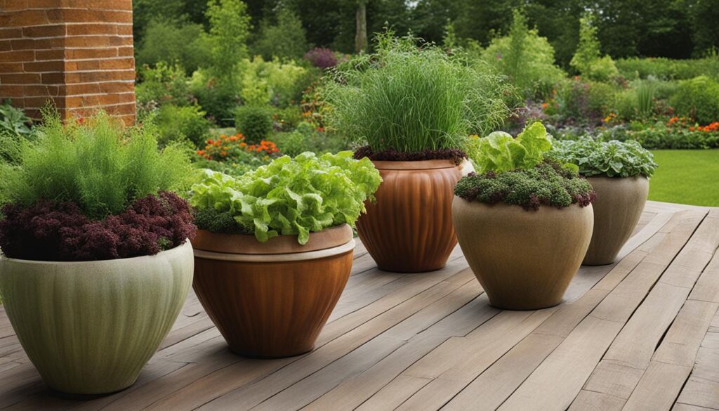 choosing containers for vegetable gardening