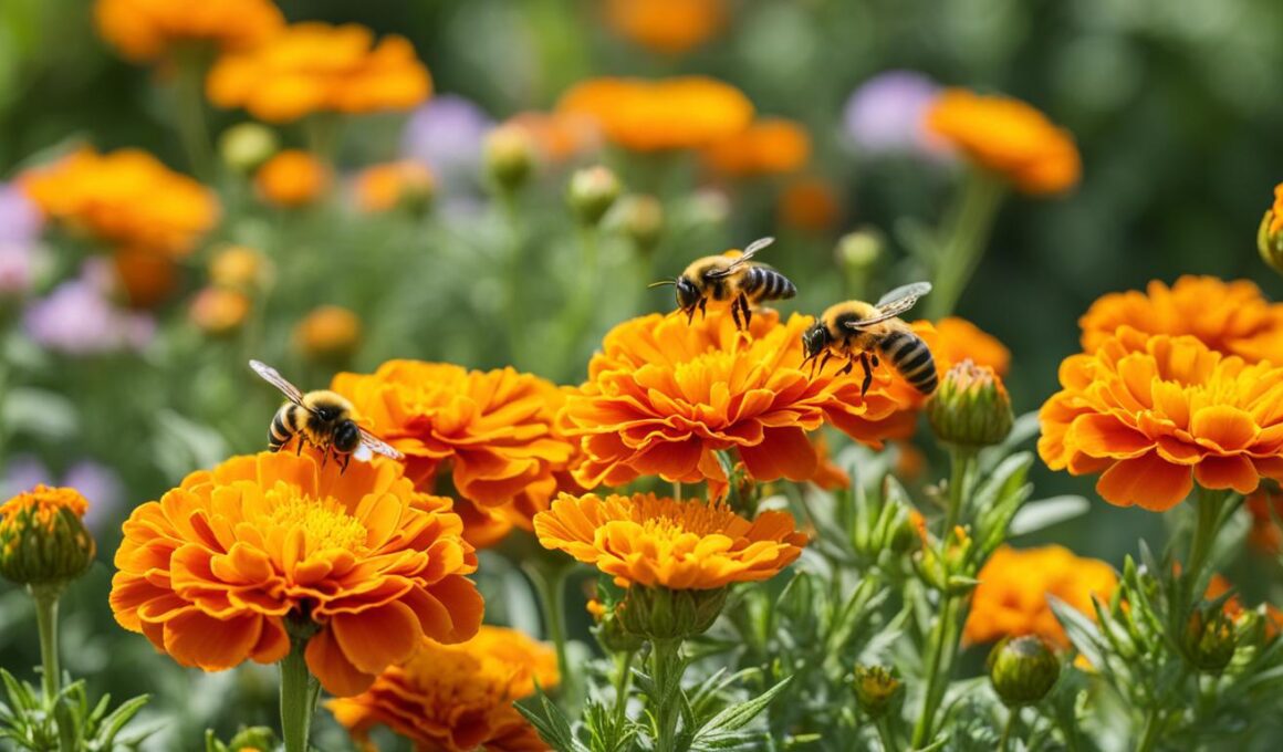 do marigold attract bees