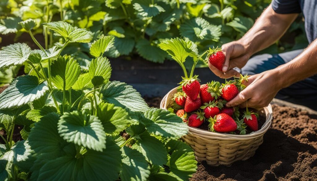 fertilize June-bearing strawberries