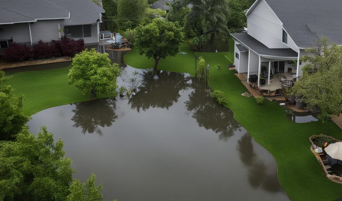 flood in backyard