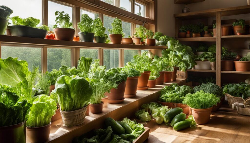 growing vegetables indoors in winter