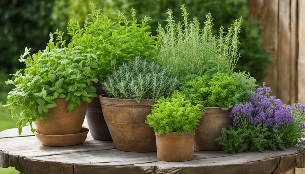 herbs potting combinations
