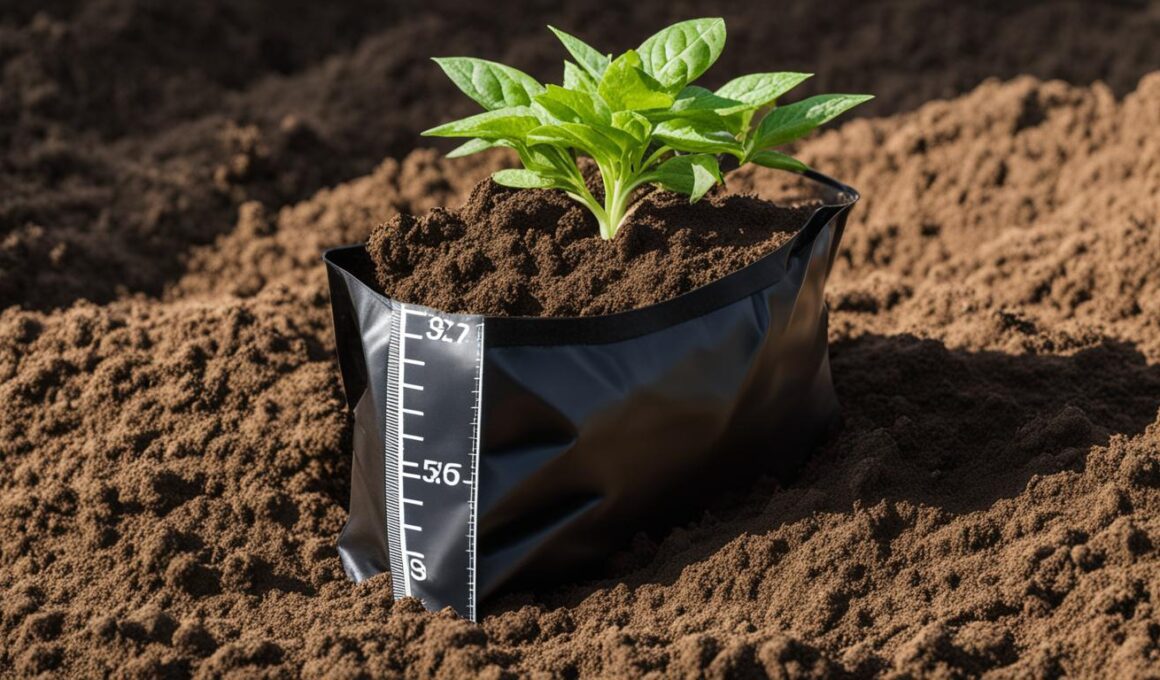 how much soil for a 10 gallon grow bag