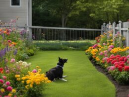 how to keep dogs out of flower beds