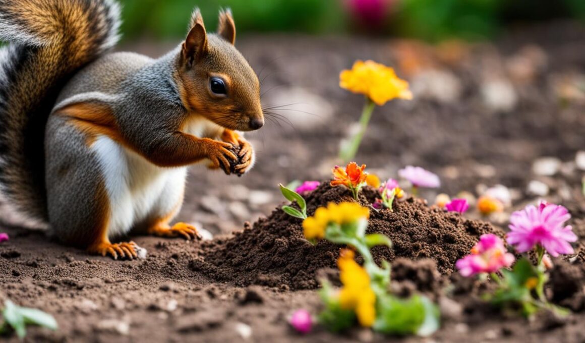 how to keep squirrels out of flower pots
