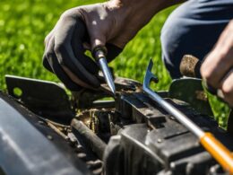 how to remove lawn mower blade