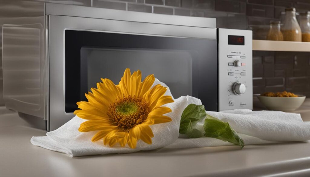 microwave flower pressing
