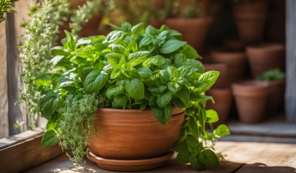 multiple herbs in one pot