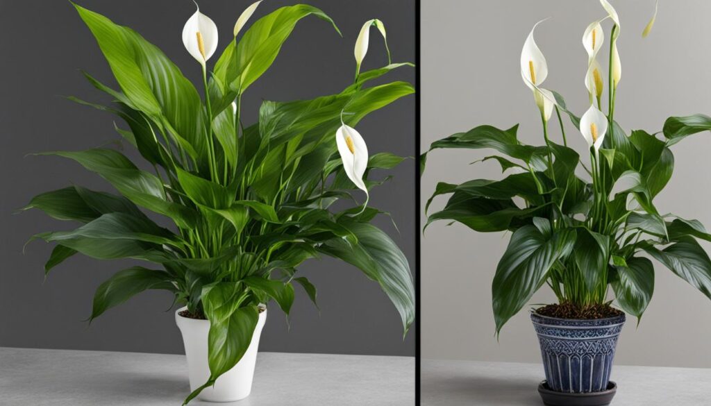 peace lily water needs