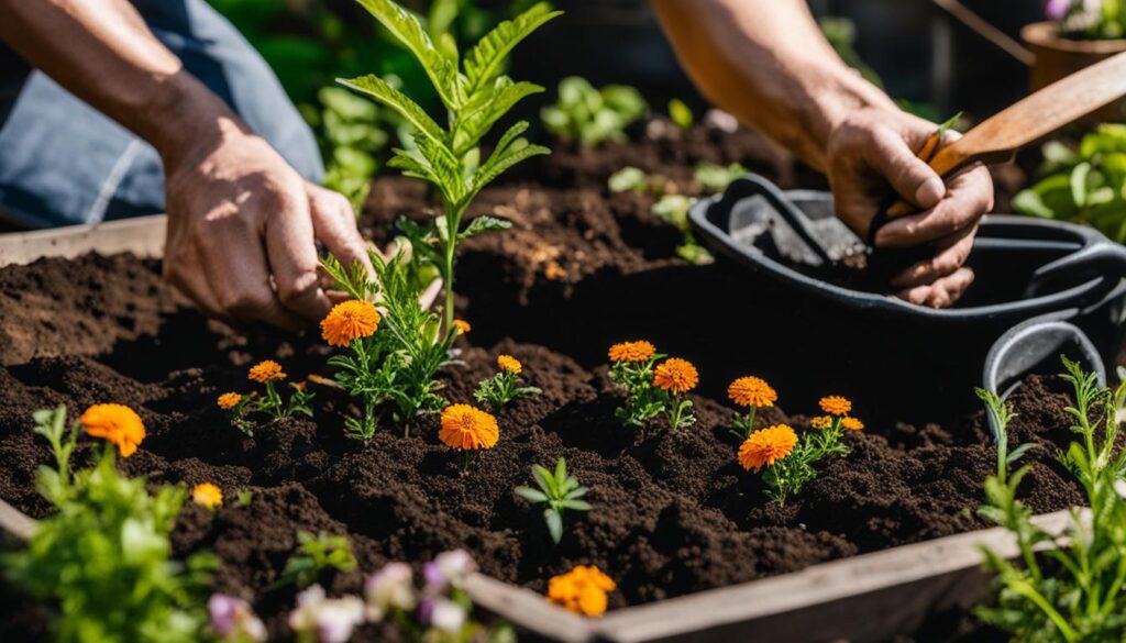 planting marigolds