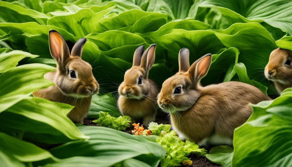rabbits eating hosta plants
