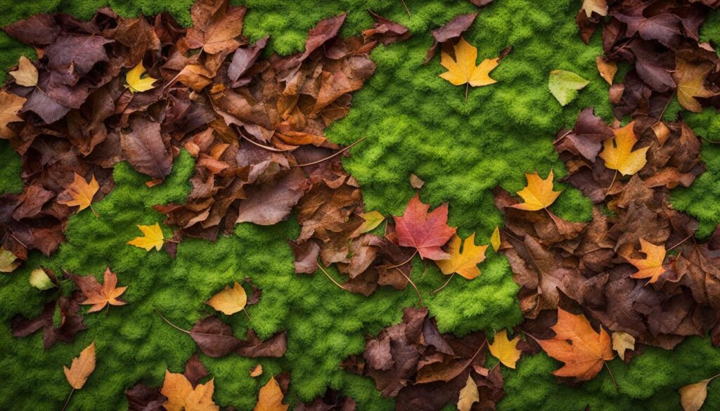 shredded leaves as landscape fabric