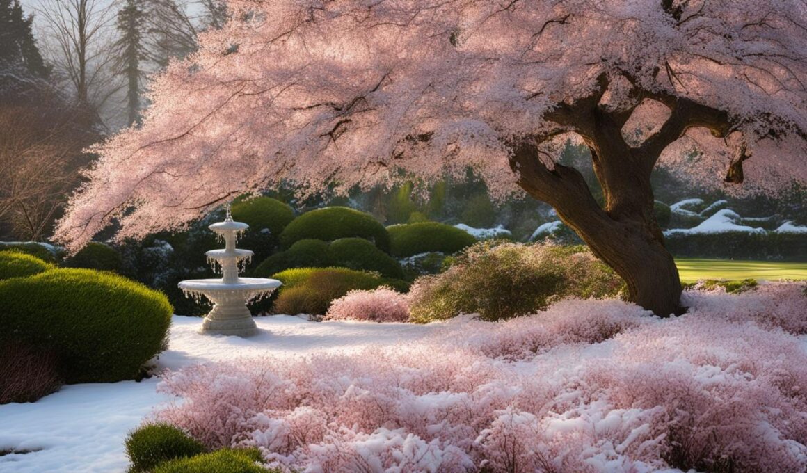 snow fountain weeping cherry tree