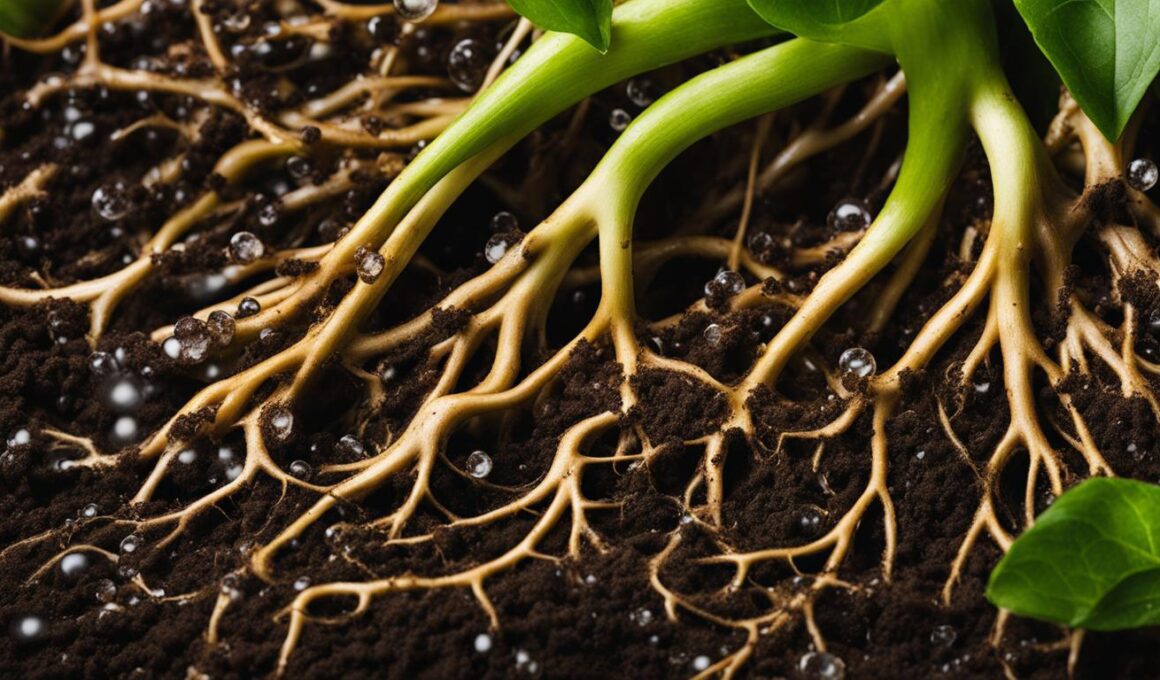 soak roots in hydrogen peroxide