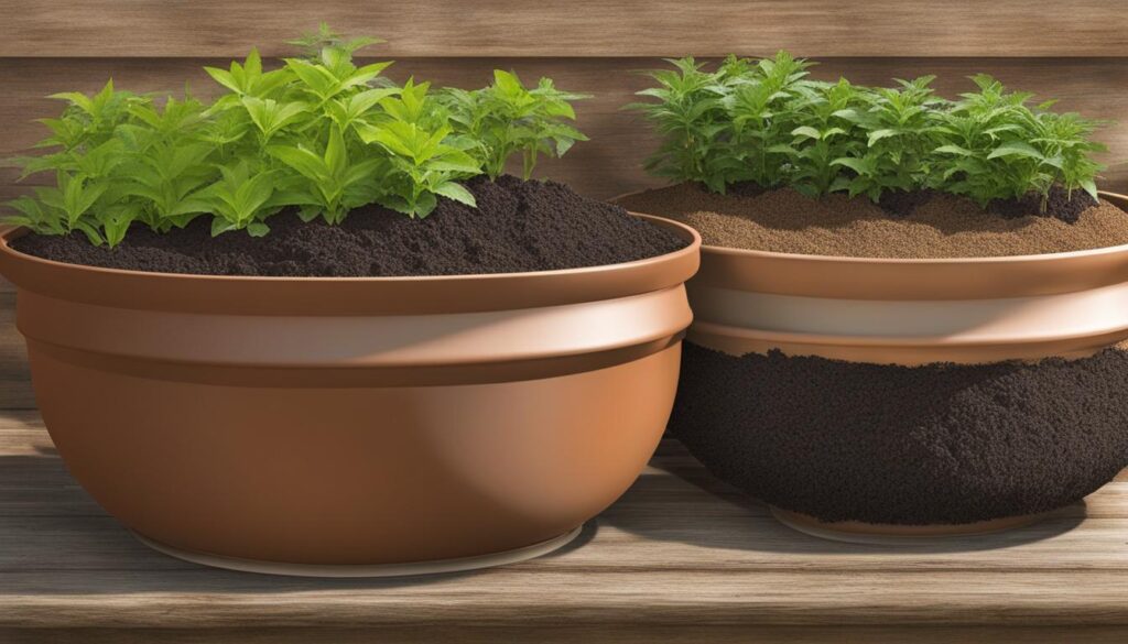 soil requirements for different containers