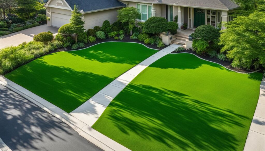 spray paint your lawn