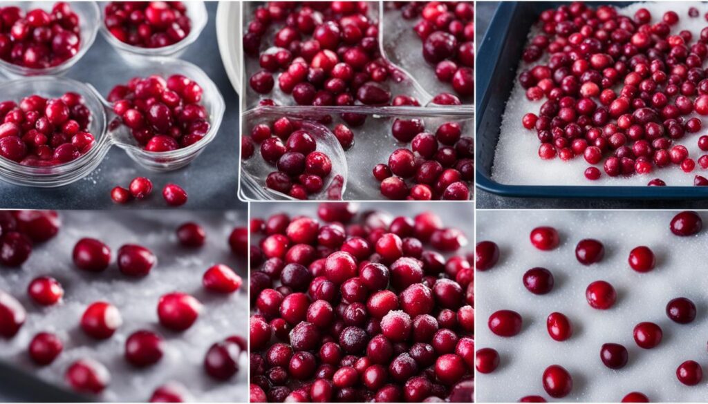 steps for freezing cranberries