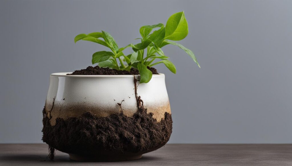 too little soil in a pot