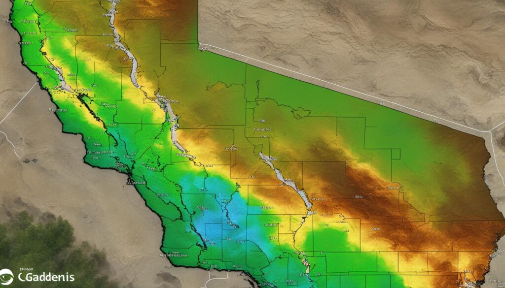 USDA hardiness zones California map